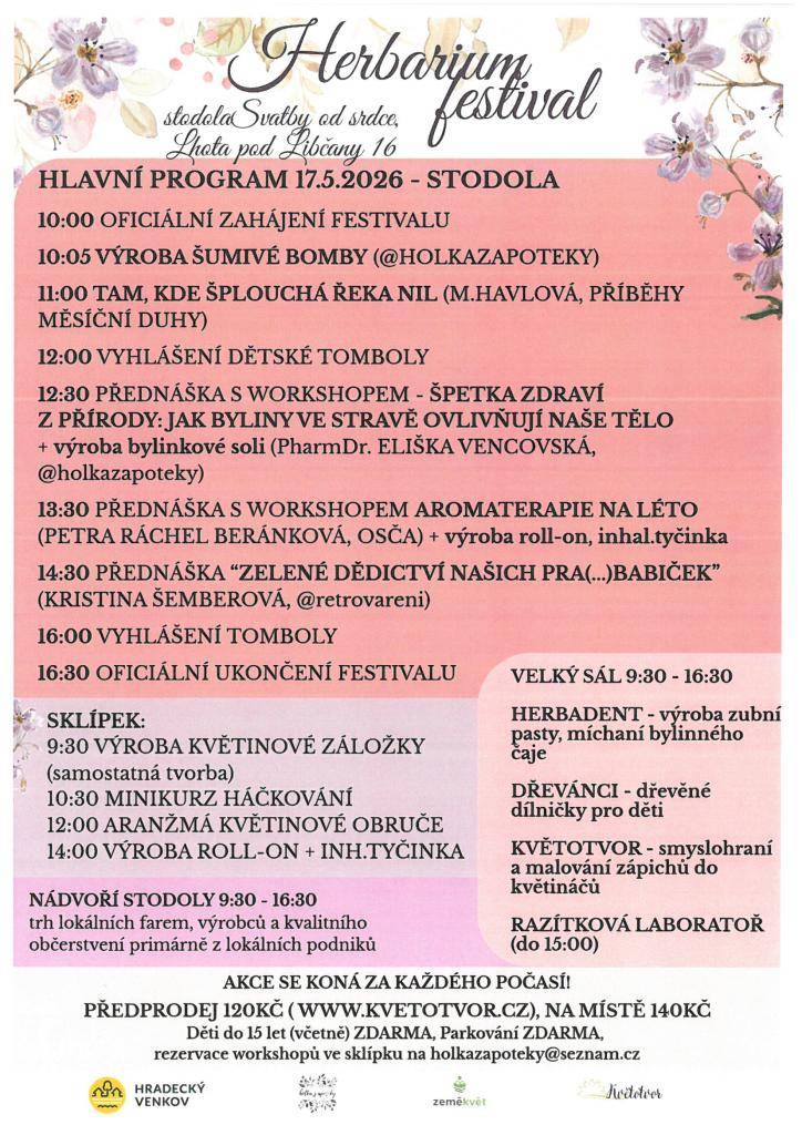 Herbarium festival - Lhota pod Libčany 17.5.2026