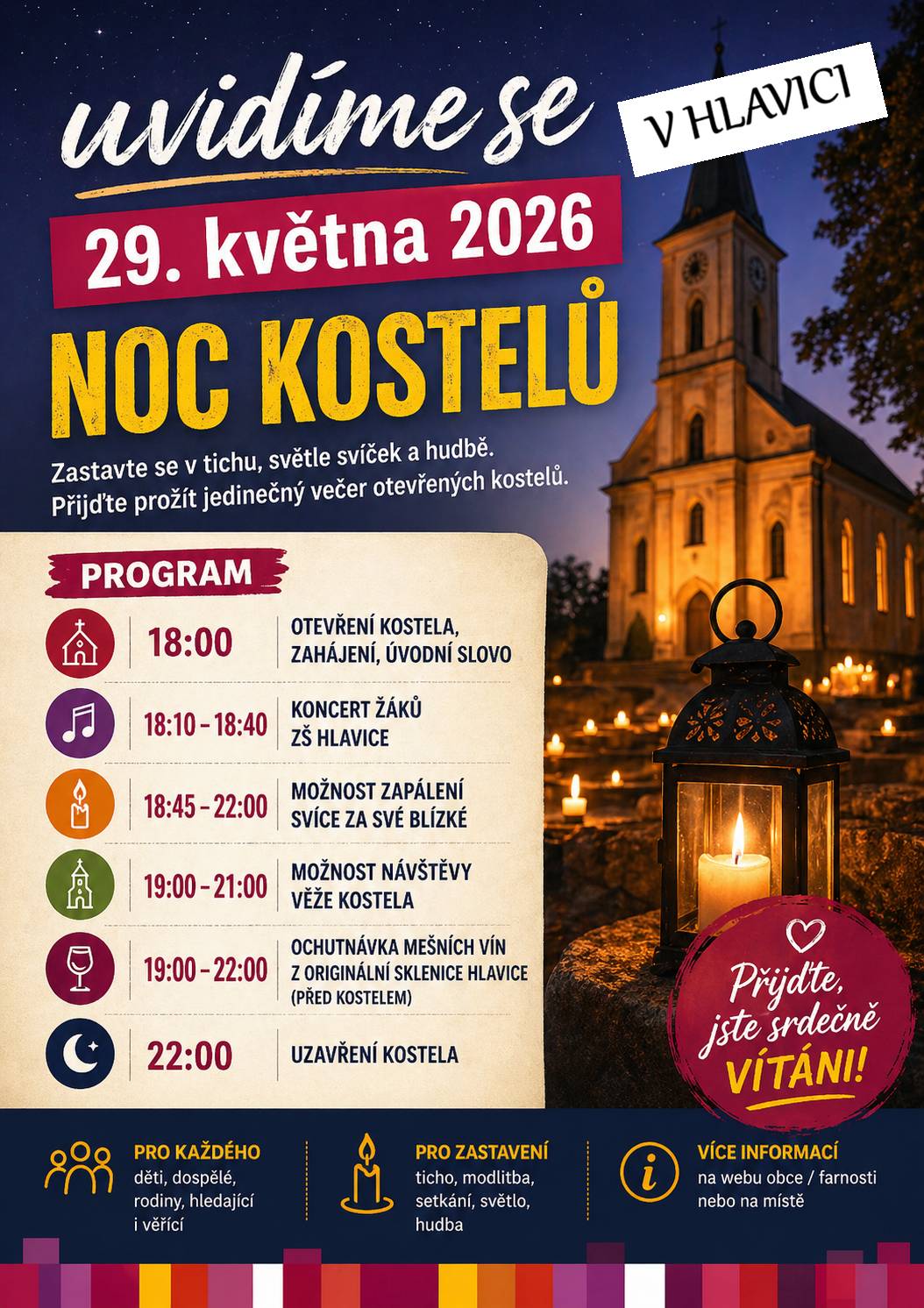 Srdečně zveme na páteční večer 29.5. s koncertem žáků naší školy s mešním vínem ve sklenici se sousedským posezením u kostela.