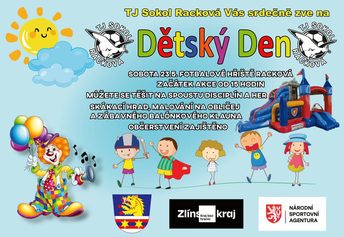 Datum konání: 23.5.2026  Místo: Fotbalové hřiště Racková