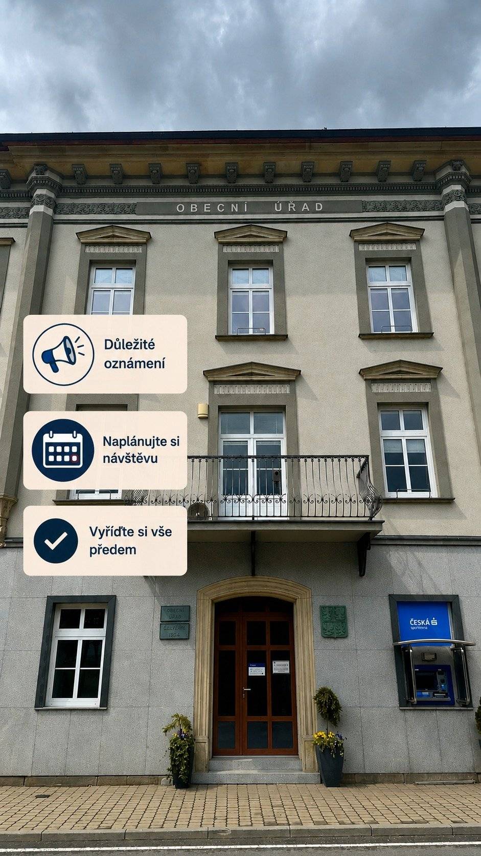 Vážení občané, dovolujeme si Vás informovat, že v pátek 15. května bude obecní úřad z organizačních důvodů uzavřen. Prosíme, počítejte s touto skutečností při plánování svých návštěv a záležitosti, které potřebujete vyřídit, si naplánujte na jiné úřední dny. Děkujeme za pochopení a omlouváme se za případné komplikace. Zdroj: Facebook obce Č. Voda