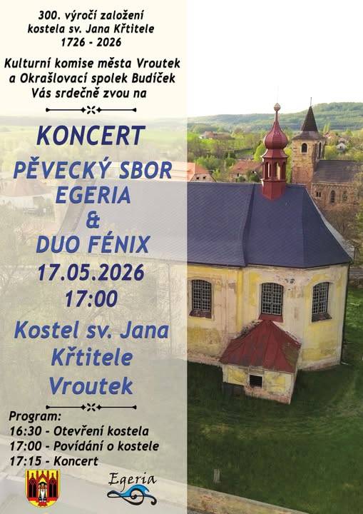 17.5.2026 koncert pěveckého sboru Egeria a Dua Fénix