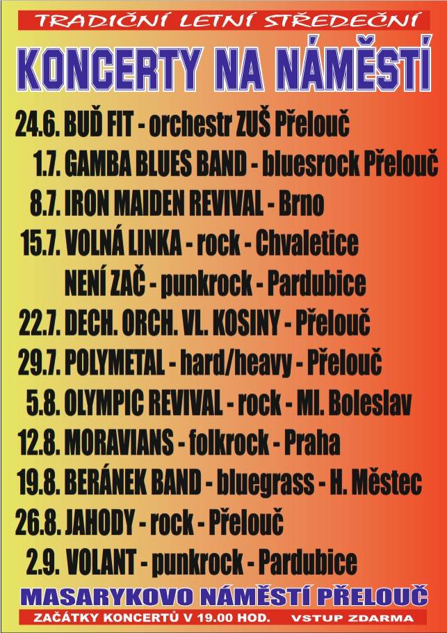 24.6.2026 do 2.9.2026   Masarykovo náměstí Přelouč  vstupné zdarma