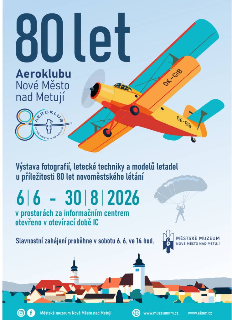 Výstava k 80 letům novoměstského létání poodhalí historii novoměstského aeroklubu.