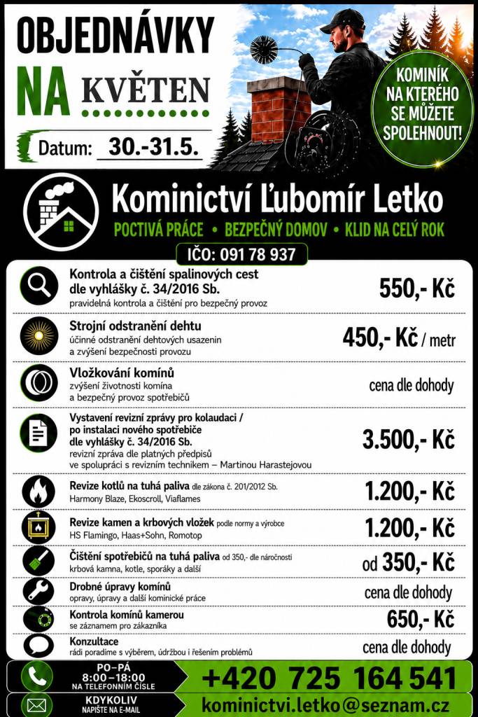 Ve dnech 30.–31. května 2026 bude v naší obci...