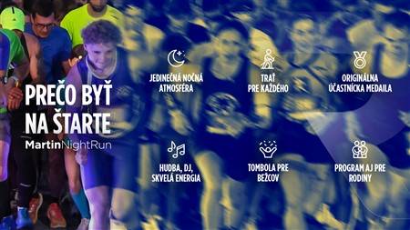 Prvý ročník MartinNightRun prinesie večerný beh plný hudby, energie a neopakovateľnej atmosféry priamo do ulíc nášho mesta. Čakajú vás osvetlené trate, DJ na námestí, originálna medaila aj program pre celé rodiny.