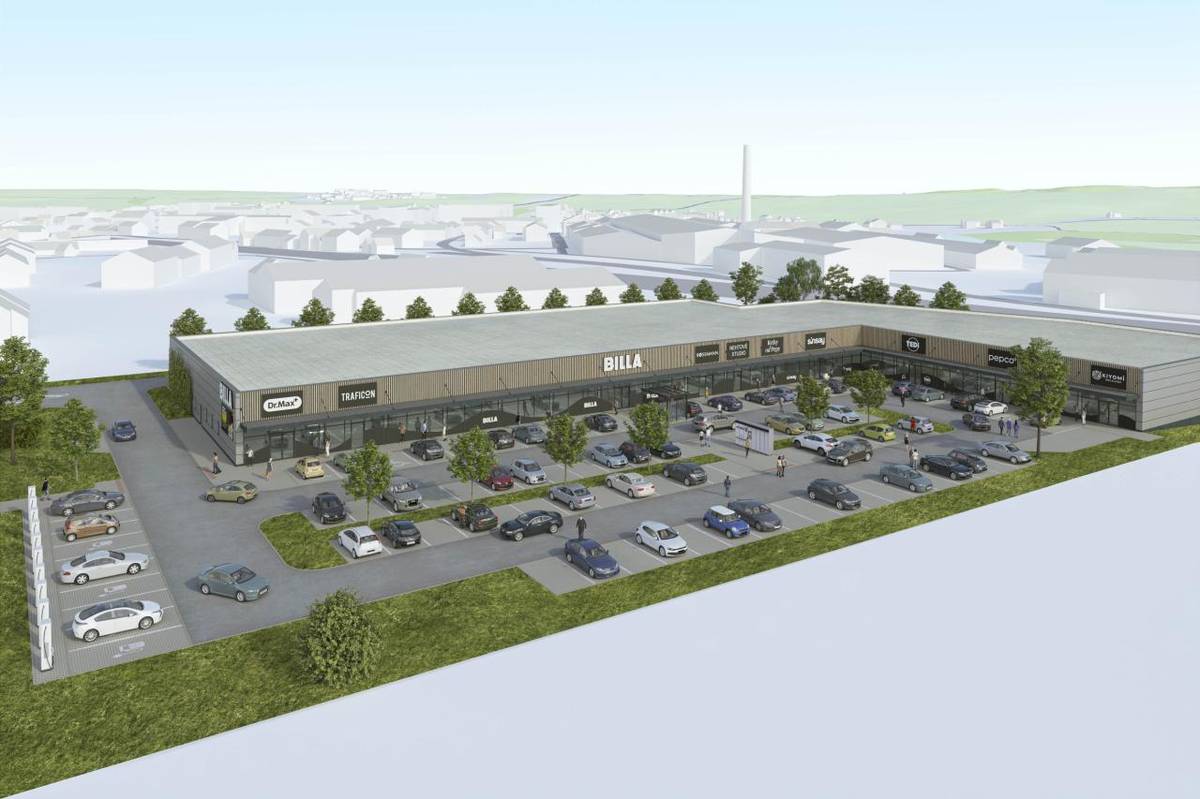 Informace k průběhu realizace OC v ul. Vroutecká v Podbořanech „RETAIL PARK Podbořany“