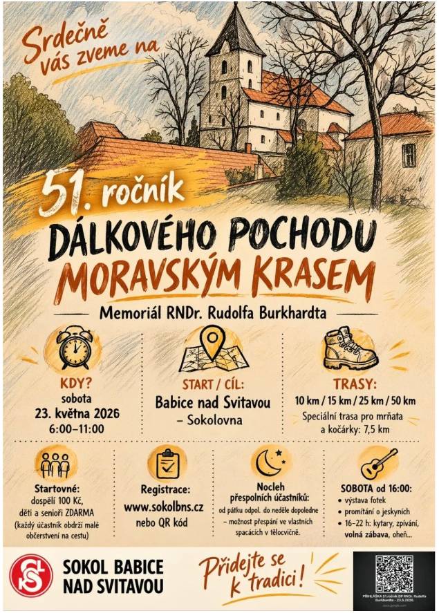 Sobota 23. května 2026 od 6:00 hod. Sokolovna Babice nad Svitavou