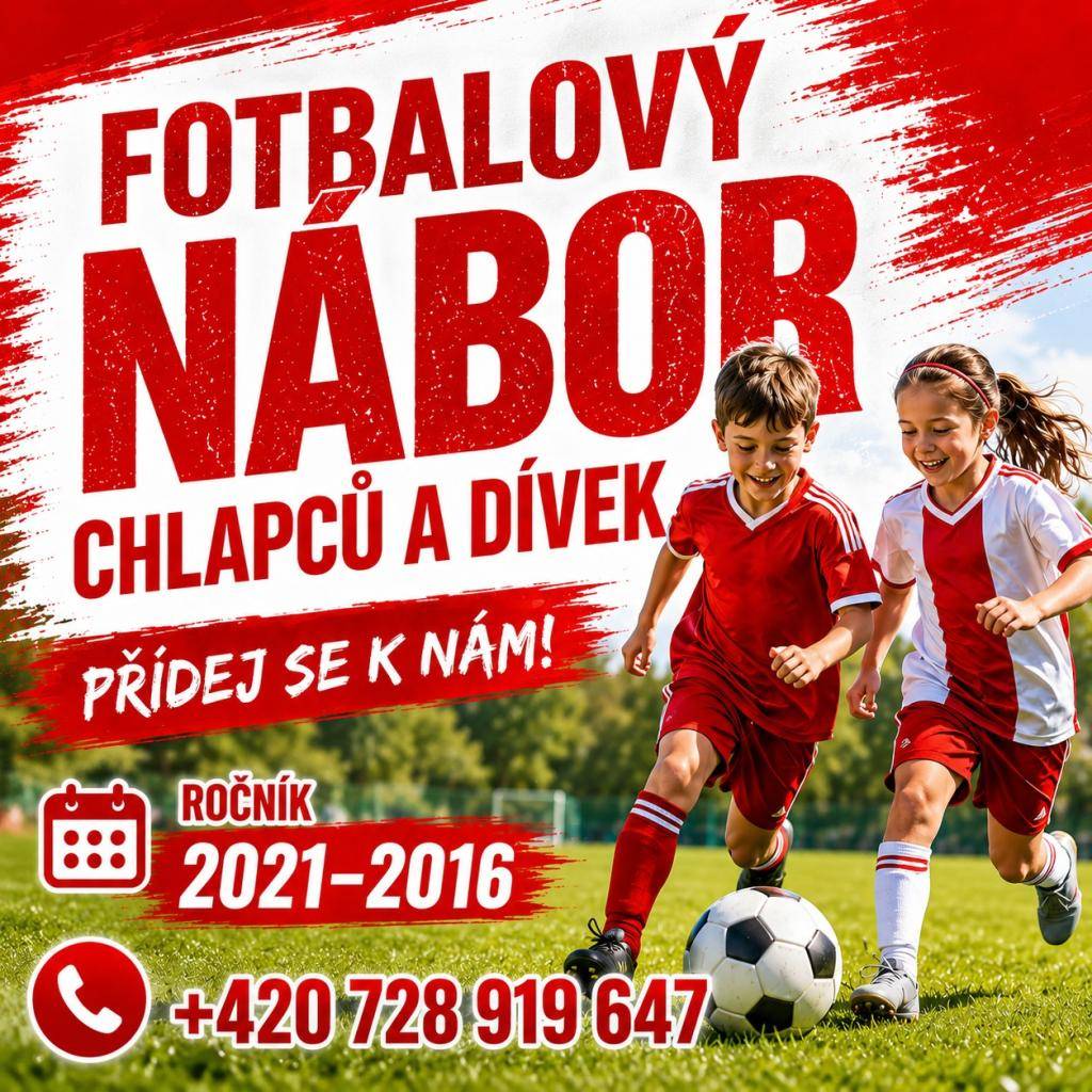 Přidejte se k nám! Fotbal je víc než hra - je to radost, přátelství a tým!