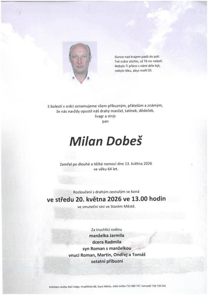 pan Milan Dobeš, 64 let