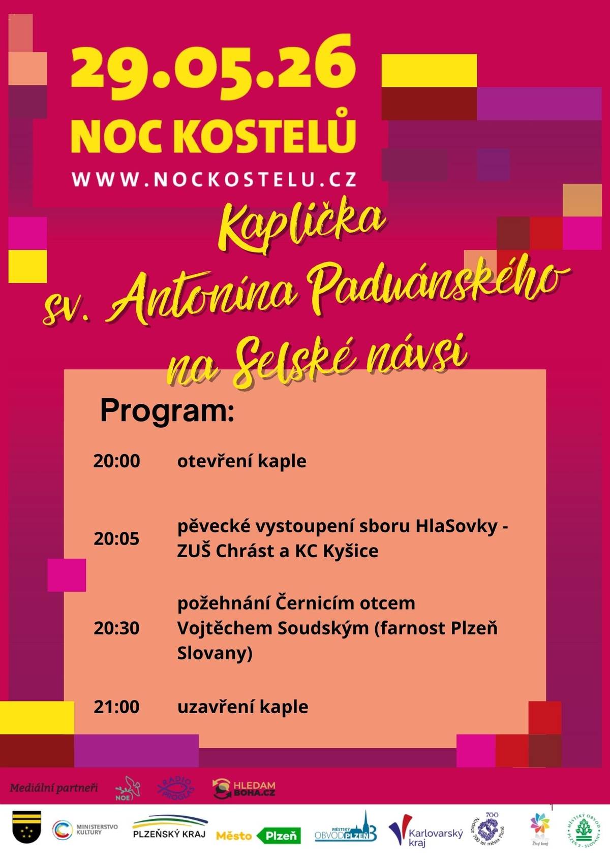 📍 Ve čtvrtek 29. 5. se můžete těšit na Noc kostelů Více informací nockostelu.cz  📍 V pátek 30. 5. pak na Dětský den plný zábavy