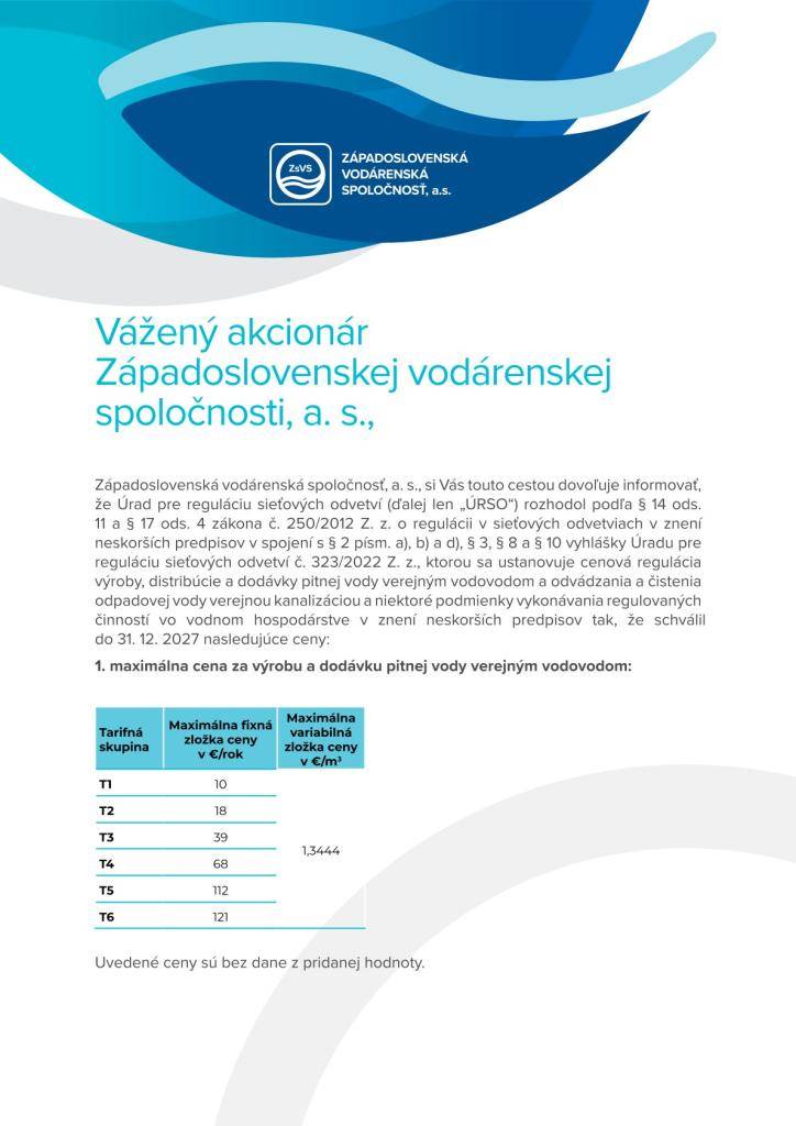 MIMORIADNY ODPOČET STAVU VODOMEROV
