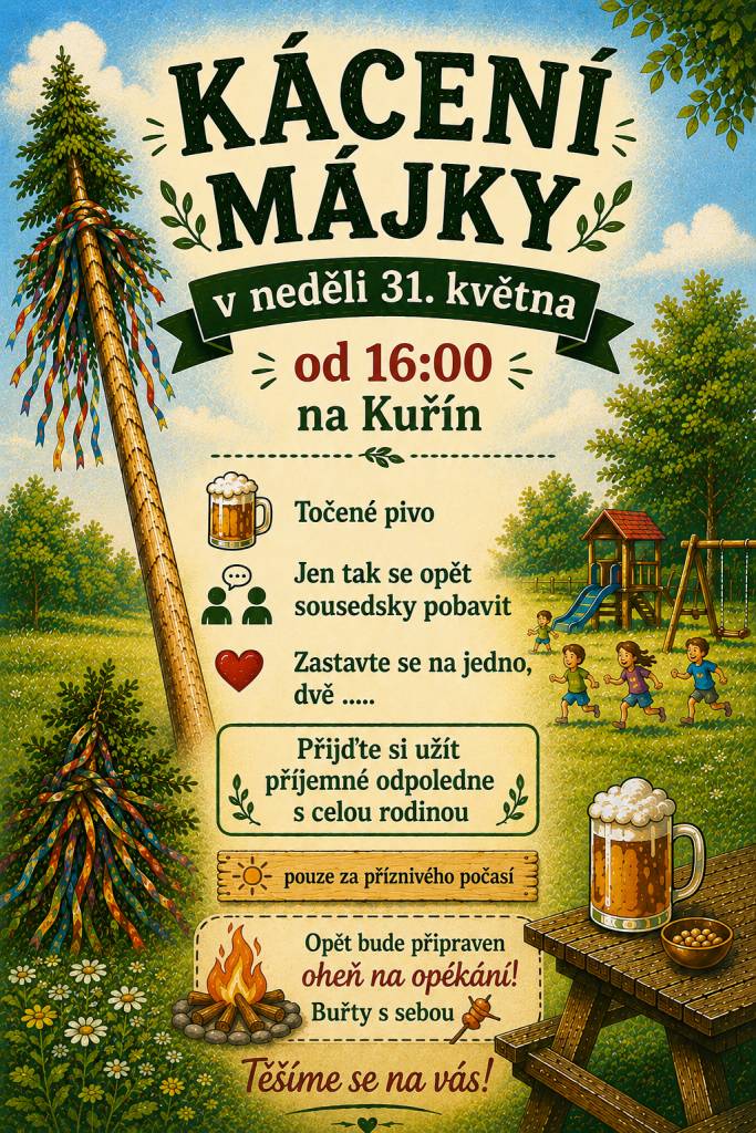 v neděli 31. 5. 2026 od 16.00 na sportovišti Kuří