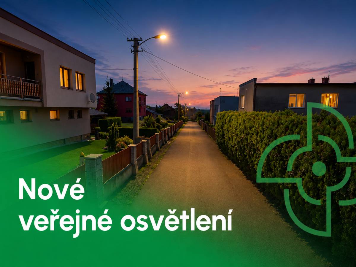 Nové veřejné osvětlení přinese úsporu energie, méně světelného smogu a chytřejší hlášení závad pomocí QR kódů.