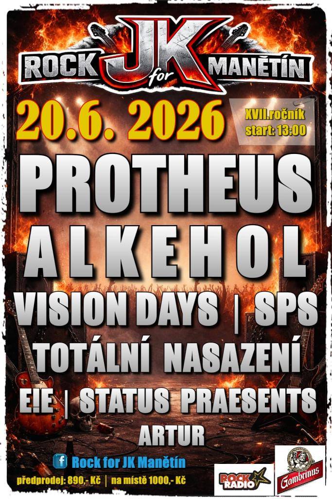 Festival Rock for JK se blíží a proběhne v Manětíně. Tento hudební event slibuje skvělou atmosféru a řadu vystoupení, která potěší fanoušky rockové hudby.