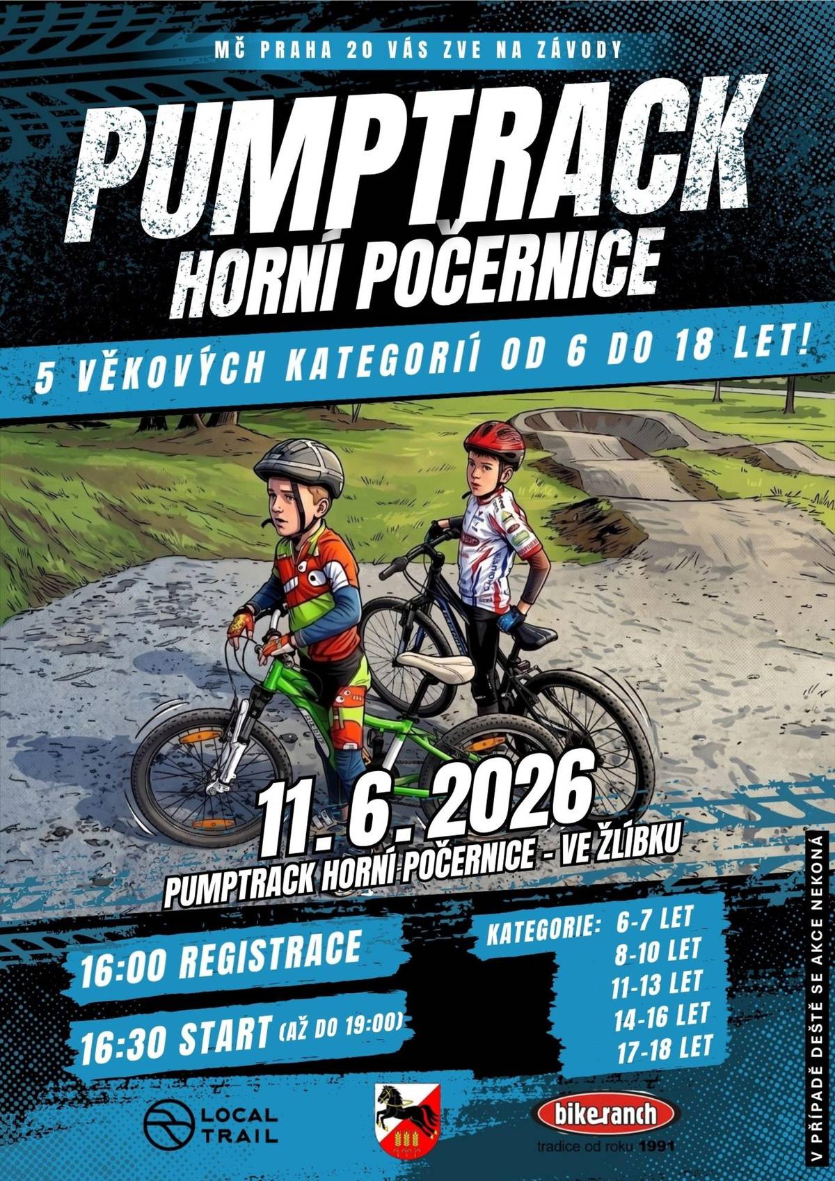 Ještě před akcí, která se koná 11.6. probíhají na pumptracku poslední úpravy terénu, aby bylo všechno co nejlépe připravené. Dolaďují se detaily tratě i klopené zatáčky. Mezitím nezapomeňte trénovat, ať jste na trať dobře připravení. Bikeři, těšíme se na vás u dalšího ročníku pumptracku!