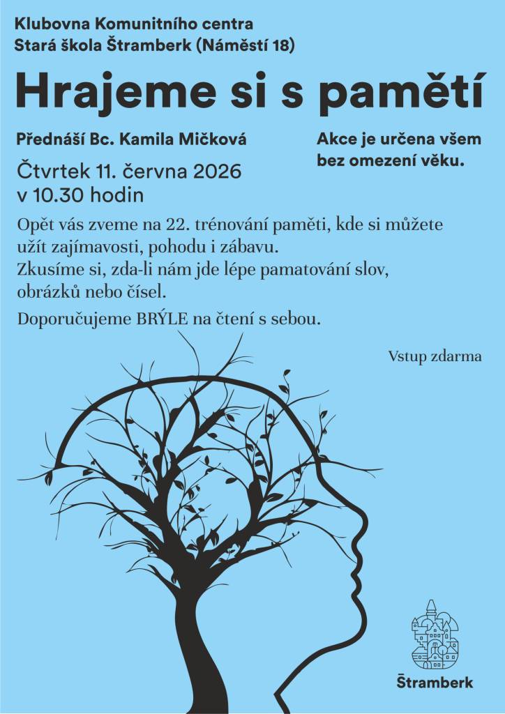 Přednáší Bc. Kamila Mičková.  Akce je určena všem bez omezení věku.  Doporučujeme brýle na čtení.