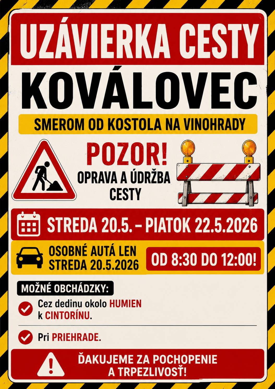 Uzávjerka cesty: