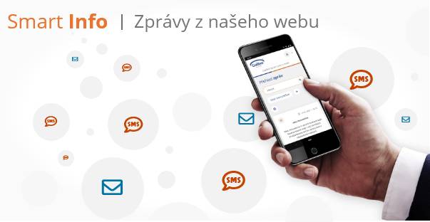 Vážení občané, naše obec vám nabízí možnost bezplatné služby Smart Info na odesílání důležitých informací a zpráv z obce přímo do vašich mobilů pomocí SMS nebo na váš e-mail.