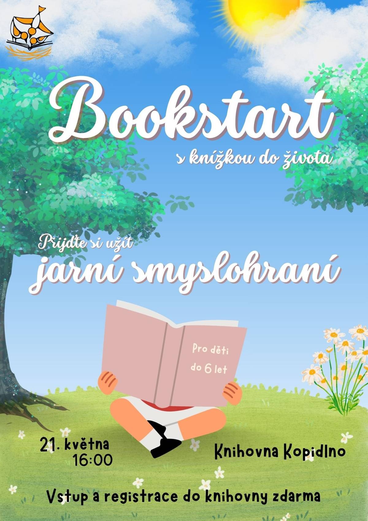 🌸📚 Tento čtvrtek zveme všechny malé čtenáře a jejich rodiče na kouzelné odpoledne plné příběhů, her a jarní pohody! V rámci projektu Bookstart – S knížkou do života si společně užijeme smyslohraní, objevování knížek i světa kolem nás. 🌞🌼 ✨ Pokud nám bude přát počasí, přesuneme se ven na zahradu, kde si budeme užívat sluníčko a společně objevovat jarní svět všemi smysly. 🗓 Čtvrtek 21. května 🕓 od 16:00 📍 Knihovna Kopidlno 💛 Vstup i registrace do knihovny zdarma. Těšíme se na vás i vaše malé objevitele!