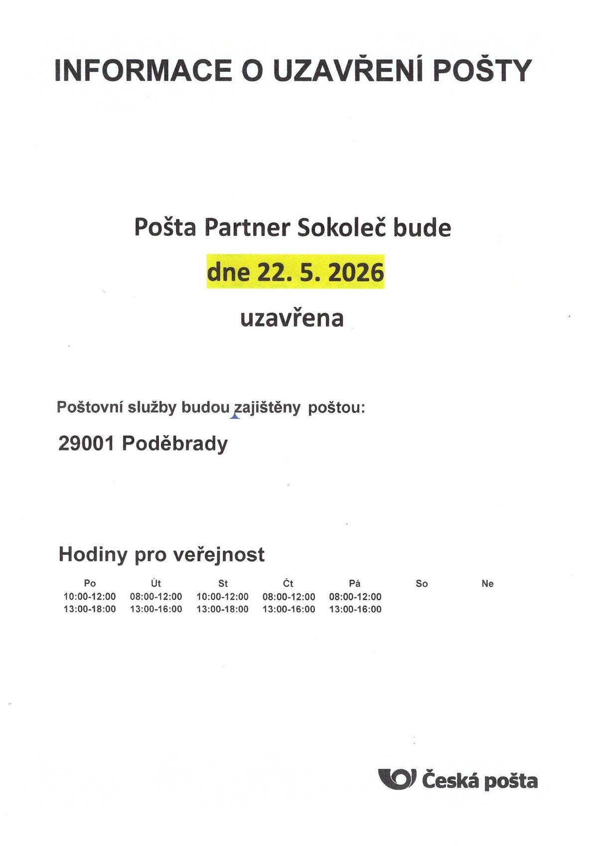 v pátek 22. května 2026