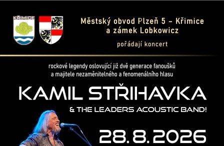 Kamil Střihavka vystoupí 28.8.2026 v zámeckém parku v Křimicích