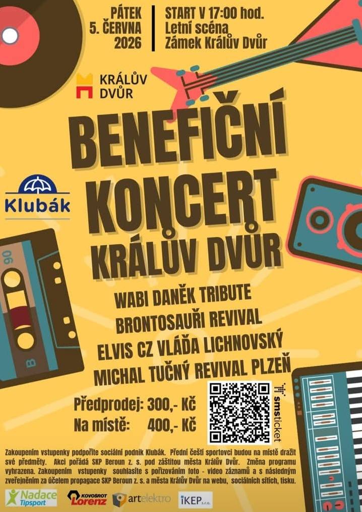 Benefiční koncert na podporu sociálního podniku KLUBÁK