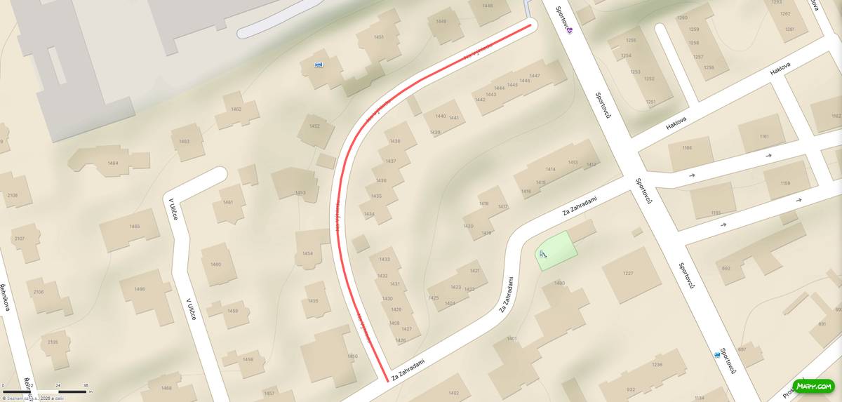 Z důvodu havárie na vodovodním řadu v ul. Na Výhledu, proběhne dne 21.05.2026 v čase 8:00 až 16:00 hod ( či do dokončení oprav ) odstávka dodávky pitné vody ve vyznačeném úseku Děkujeme za pochopení