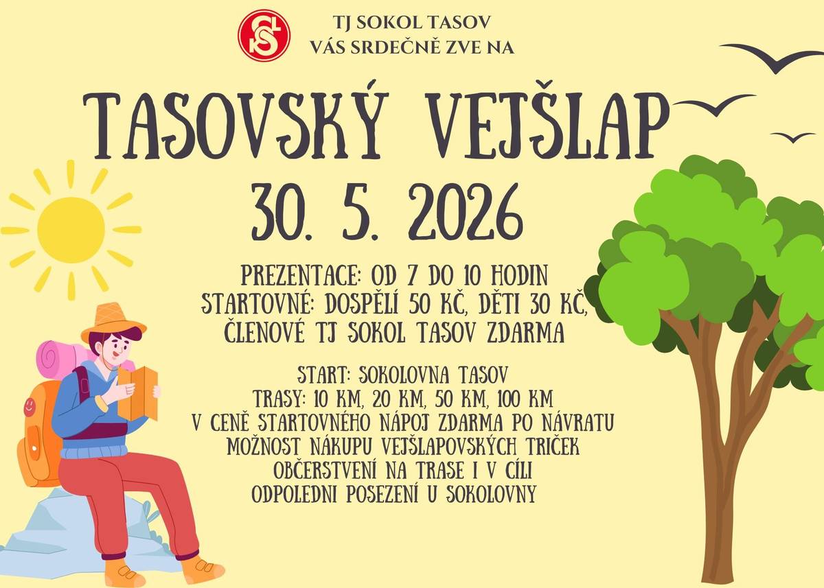 Tradiční Tasovský vejšlap se blíží 🌳☀️