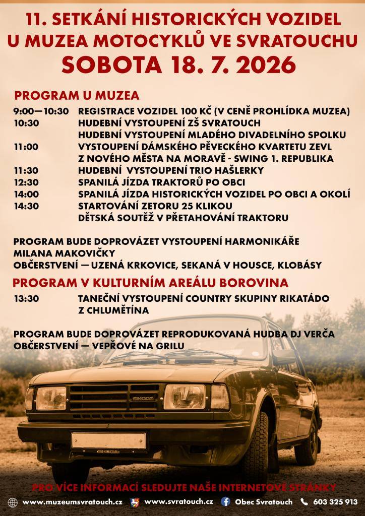 sobota 18.7.2026 od 9 hodi