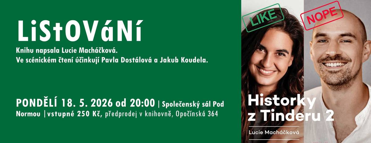 V pondělí 18. 5. od 13.30 proběhne Sportovní den mládeže. V pondělí 18. 5. se od 20 hodin kona Listování: Historky z Tinderu. Ve středu 20. 5. se od 18 hodin koná Pivo/limo se starostou.  V pátek 22. 5. se koná svoz velkoobjemového odpadu, kontejner bude v ulici Křemílkova od 14 do 18 hodin. V sobotu 23. 5. dopoledne se koná akce Golf pro Vinoř. V sobotu 23. 5. se odpoledne koná Vinořský vandráček. V neděli 24. 5. od 13 do 13 budou velkoobjemové kontejnery na bioodpad v ulici Mikulovická.
