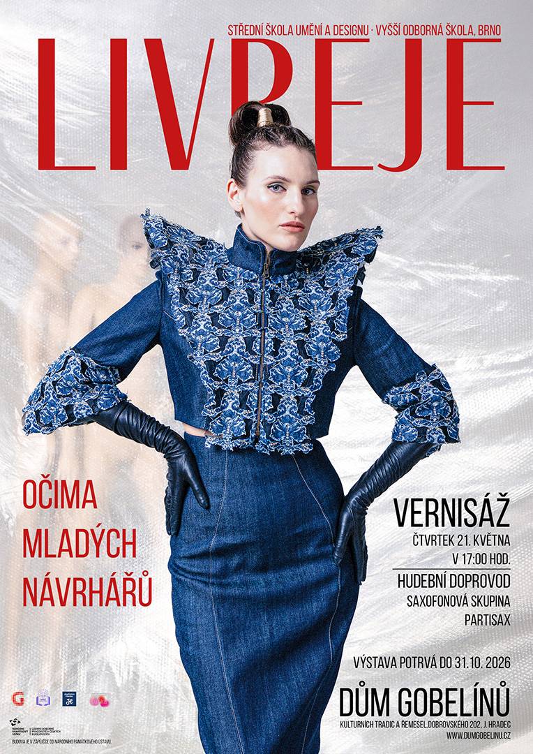 Výstava mladých designérů ze Střední školy umění a designu a vyšší odborné školy Brno se ve své tvorbě nechala inspirovat elegancí, precizností a reprezentativní funkcí historických livrejí – oděvů služebnictva na aristokratických dvorech, které byly nejen symbolem postavení, ale i důležitým prvkem vizuální identity šlechtických sídel. Srdečně vás zveme na vernisáž, která se uskuteční v čtvrtek 21. května v 17:00 v Domě gobelínů za doprovodu saxofonového skupiny Partisax.