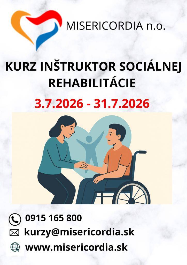 Kurz inštruktor sociálnej rehabilitácie     3.7.2026 - 31.7.2026