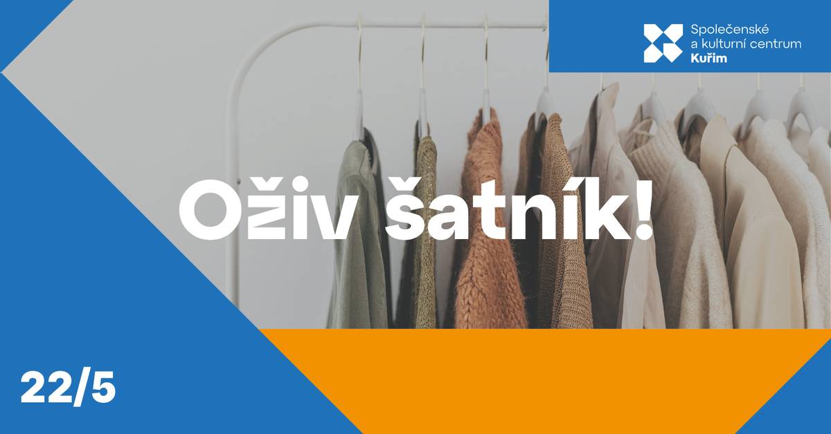 Máte doma kousky, které už nenosíte? Nebo naopak hledáte nové oblíbené oblečení za super ceny? ♻️ Přijďte na akci OŽIV ŠATNÍK a dejte věcem druhou šanci — šetříme peněženku i planetu. 🌍 📆 Pátek 22. května, 16:00–20:00 📌 Kulturní dům Kuřim Registrace prodejních míst pouze do 20. 5. 2026 na emailu: roganska@kdkurim.cz