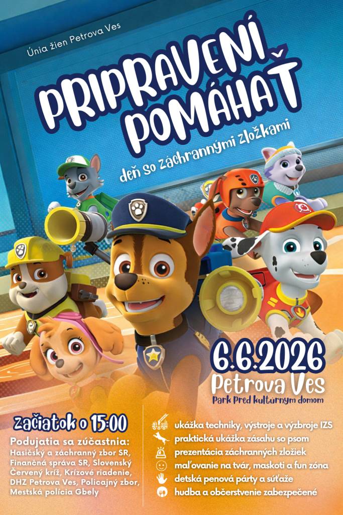 Únia žien Vás pozýva na deň so záchrannými zložkami "Pripravení pomáhať"