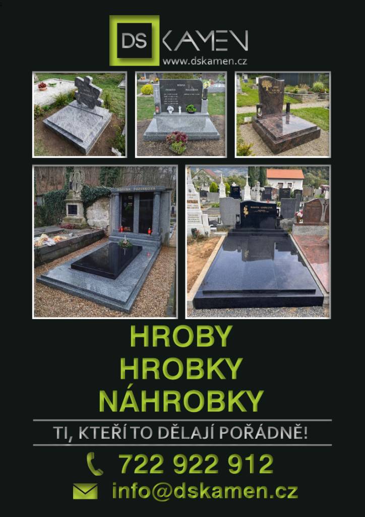 V úterý 26.5. ve 14:00 navštíví hřbitov Nový Rychnov kameníci z firmy DS kamen (tel. 722 922 912).  Budou poskytovat bezplatné konzultace a přijímat objednávky na stavby a opravy hrobů včetně zlacení a přípisů.