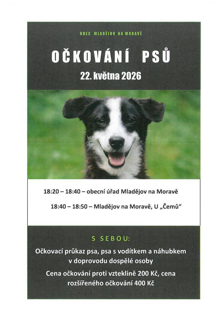 informace pro majitele psů