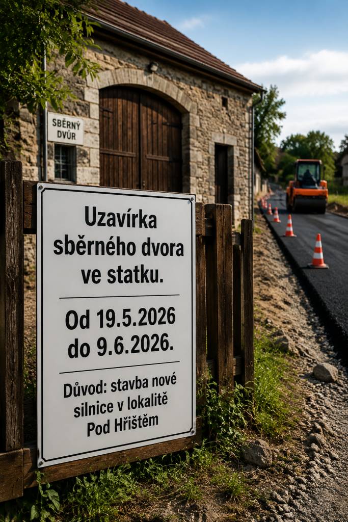 Vážení občané, informujeme vás o dočasném uzavření sběrného dvora ve statku.