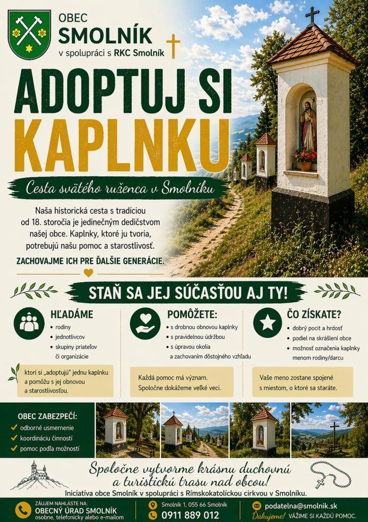 Vážení spoluobčania,  srdečne Vás pozývame vypočuť si reláciu z rádia Rádio Lumen, ktorá tentokrát zavítala do našej obce Smolník.
