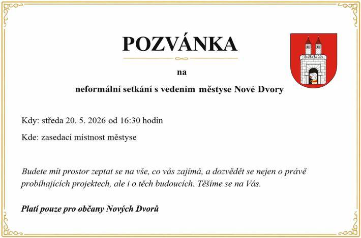 Ve středu 20. května od 16:30 hodi