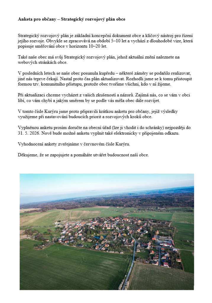 Zajímá nás Váš názor.