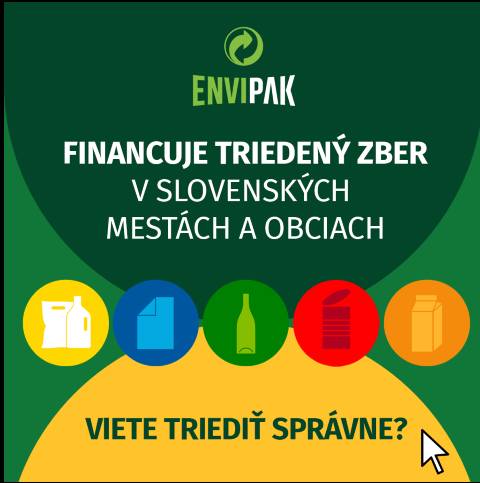 informácie o správnom triedení odpadov, ktoré spracovala OZV  ENVIPAK.