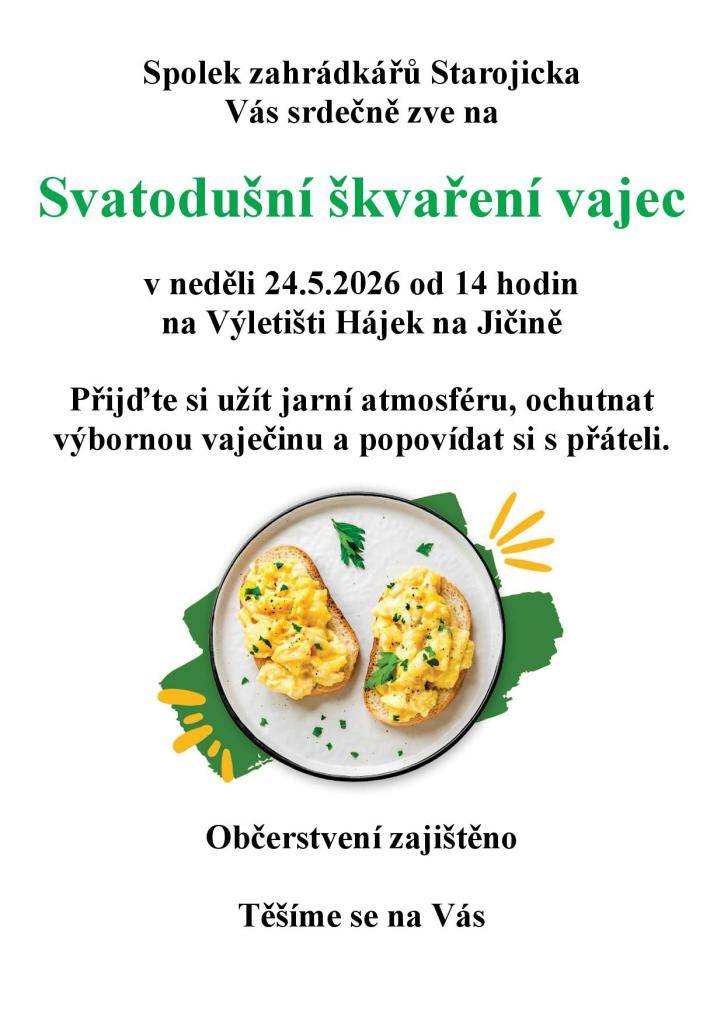 Svatodušní škvaření vajec na Jičině se zahrádkáři
