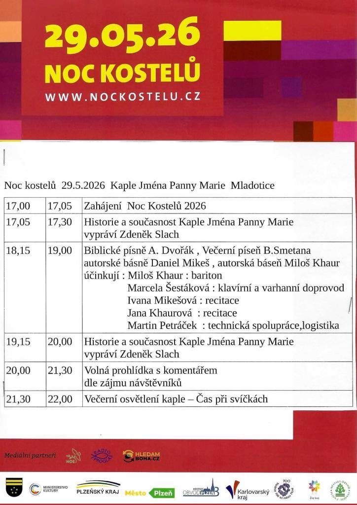 - 29.5.2026 od 17:00 hodin. Podrobné informace naleznete v příloze.