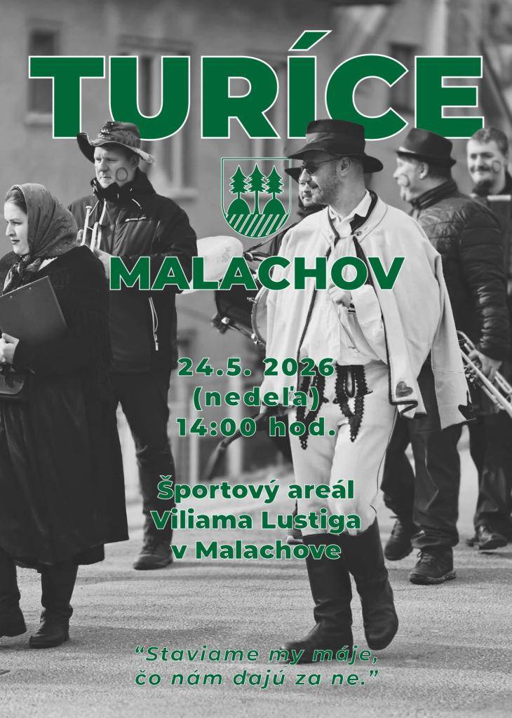 Dňa 24. mája, to je v nedeľu, Vás srdečne pozývame na  Stavanie mája, ktorý sa bude konať o štrnástej hodine v športovom areáli Viliama Lustiga v Malachove. Všetci ste srdečne vítaní.