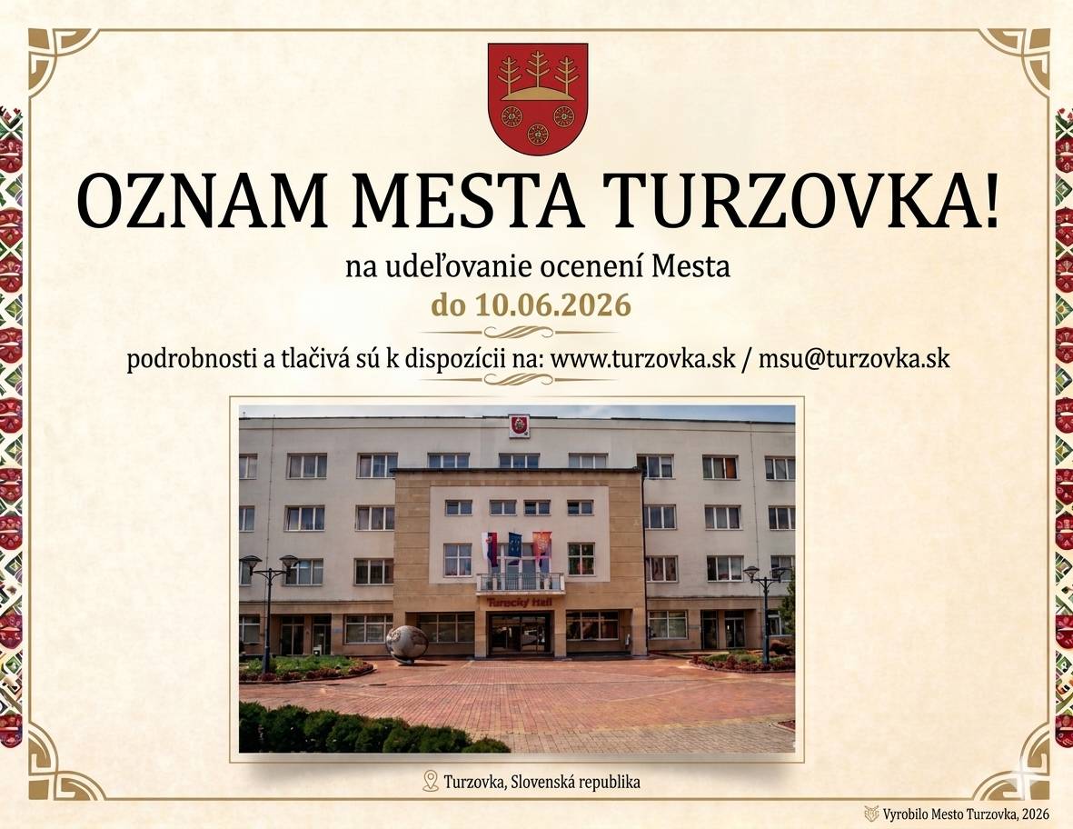 Návrhy na udeľovanie ocenení mesta môžete podať do 10.06.2026