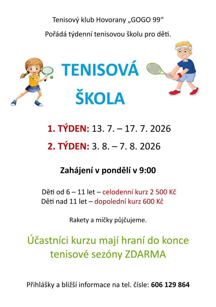 Kdy: 13.7.2026 – 17.7.2026 a 3.8.2026 – 7.8.2026