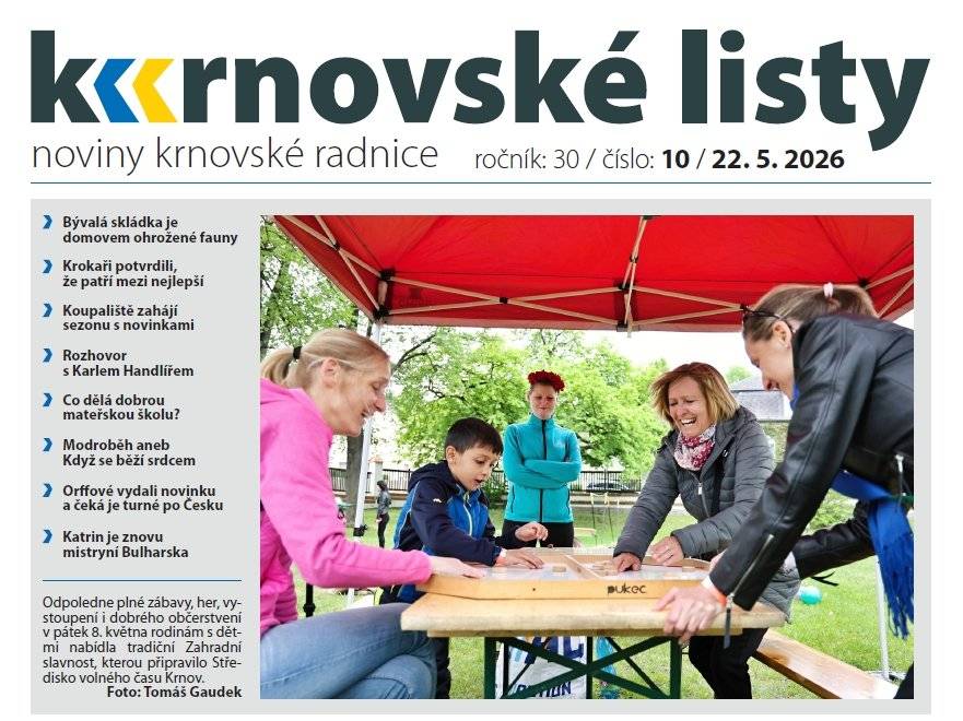 Dnes vyšly Krnovské listy. Nabízíme Vám je v elektronické podobě, v tištěné verzi městský zpravodaj najdete na obvyklých distribučních místech.