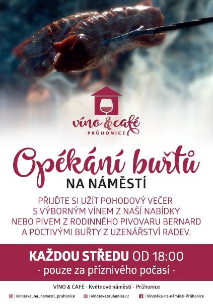 Zveme Vás na opékání buřtů na náměstí.