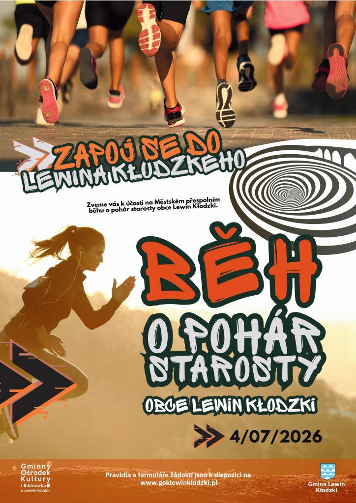Přespolní běh o pohár starosty obce Lewin Klodzki a   Plenérové malování Lewin v krajině času  4.7.2026