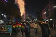 Demonstrace za odchod bolivijského prezidenta v La Paz